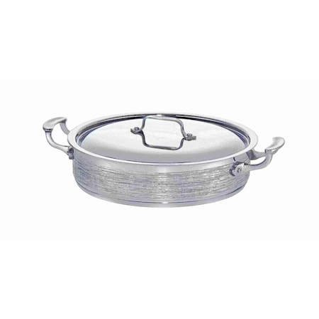 Bon Chef Cucina 6 Qt Pot W/Cover Rain Finish  Ind Bottom 12 3/8" Dia X 3" H / 6 Qt 60030RAIN